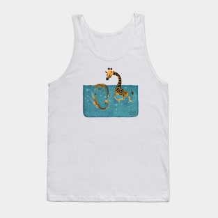 Deep Sea Giraffes orange Tank Top